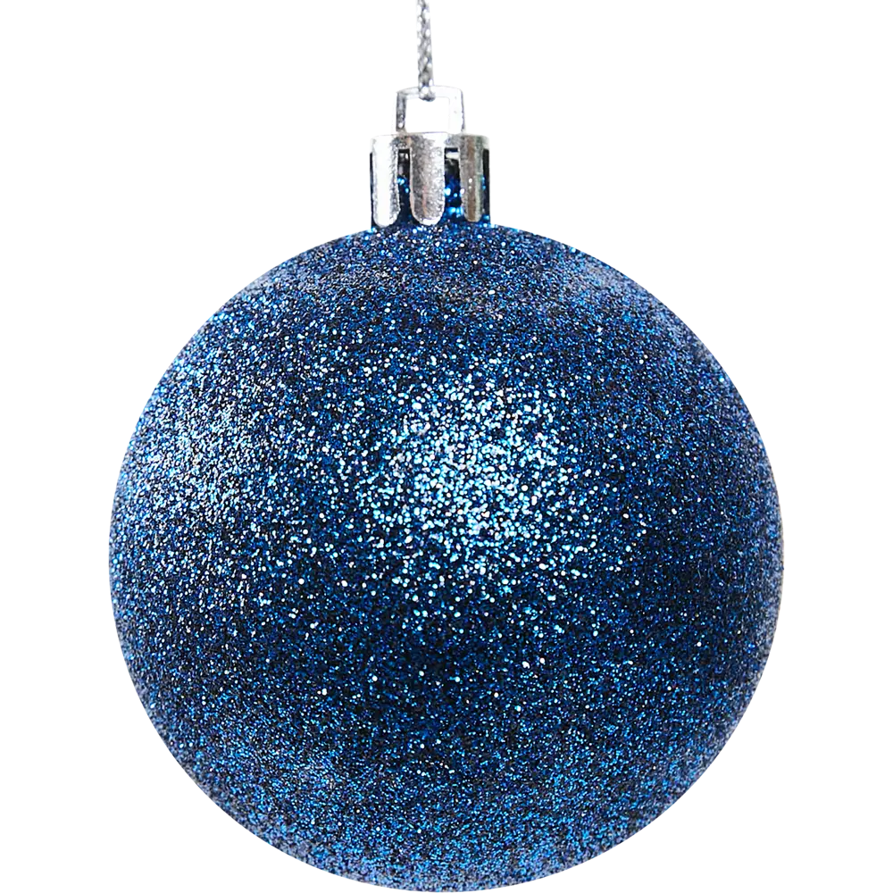 87036349 Набор новогодних шаров Christmas ø6 см пластик цвет синий 18 шт. STLM-1405081 Santreyd 