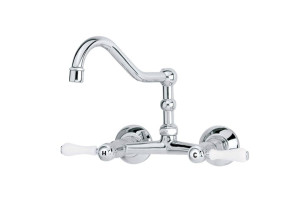 Настенный смеситель для кухни с 2 отверстиями