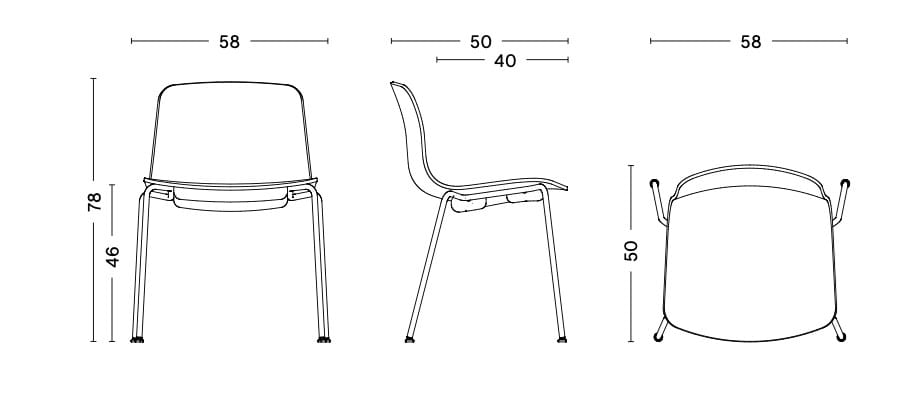 Рециркулированный пластиковый штабелируемый стул Hay About a Chair ARCH-00039554 - Вид №5