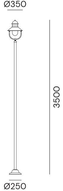 Il Fanale Металлический фонарь уличный фонарь Borgo 244.30.orb - Вид №1