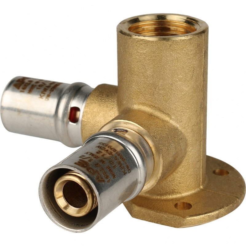 Тройник угловой настенный STOUT 16х1/2"х16 ВР под пресс SFP0015001216 - Вид №2