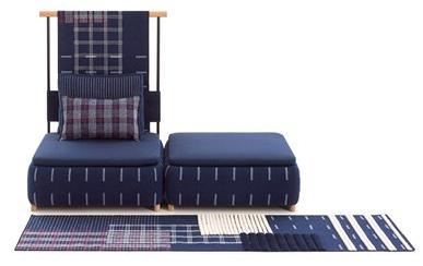 GAN Подушка из шерсти в прямоугольную полоску Lan sun-id-1394749 - Вид №3