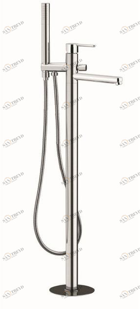 Rubinetterie Mariani Смеситель для ванны, однорычажный, напольный, с ручным душем Noir 21 a - no