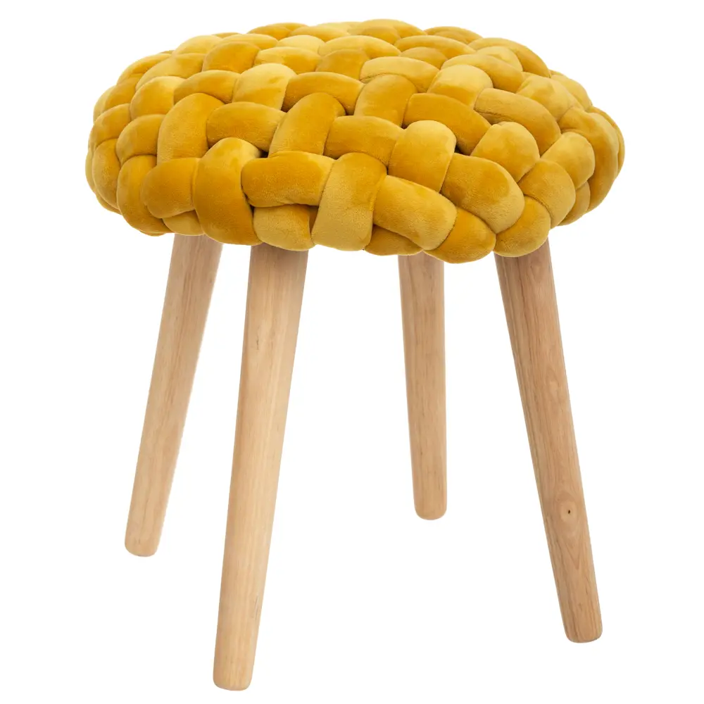 Табурет круглый Atmosphera 157198C ø39 h42.5 см, цвет желтый STLM-2026654