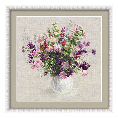1010 Набор для вышивания Летний букет 48 х 48 см RIOLIS Сотвори Сама 