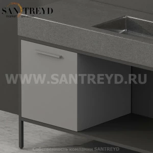 SS4548TO2 Тумба с открывающейся левой створкой (с 1 стеклянной полкой) Globo