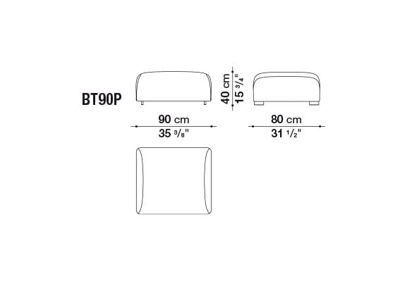 Секционный угловой диван из ткани B&B Italia Outdoor Butterfly ARCH-00072051 - Вид №14