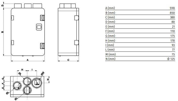 Vortice Настенный рекуператор тепла Vort hr neti 11933 - Вид №3