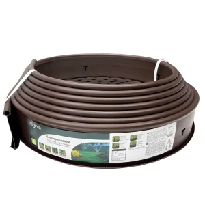 Бордюр садовый BEGINIA 1000x10 см коричневый для грядок и клумб 89415327