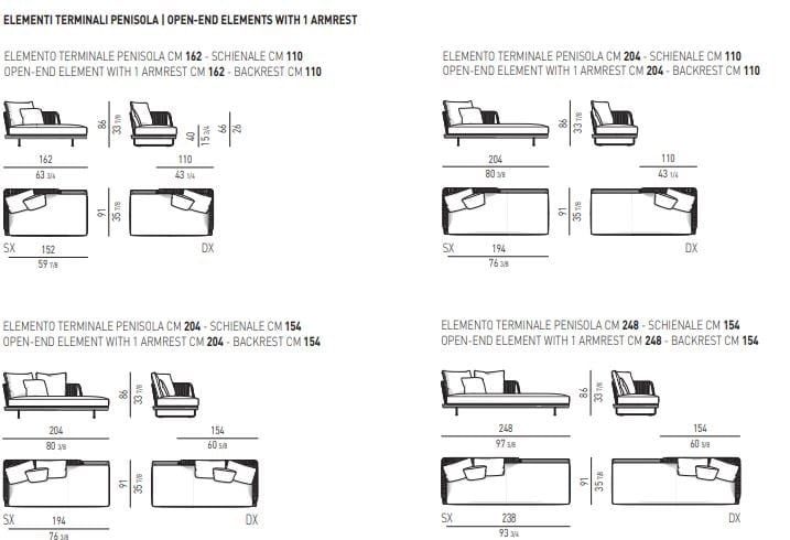 Секционный диван на открытом воздухе Minotti Sunray ARCH-00109110 - Вид №9