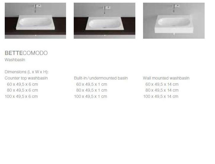 Подвесная раковина настенная овальная Bette Bettecomodo белая sun-id-1410195 - Вид №4