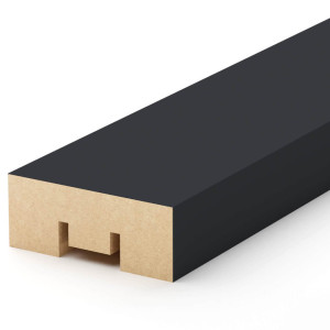 Интерьерная рейка МДФ STELLA Бриона Black Edition 16*40*2700 (уп.8шт.) STSR-804