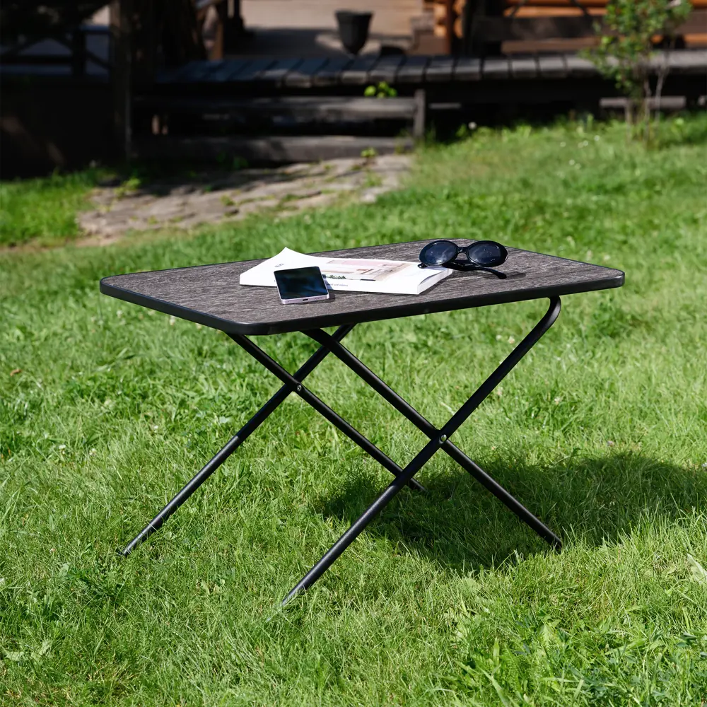 Складной садовый стол Nika с ротанговой столешницей для отдыха на природе 89407330 STLM-1571090