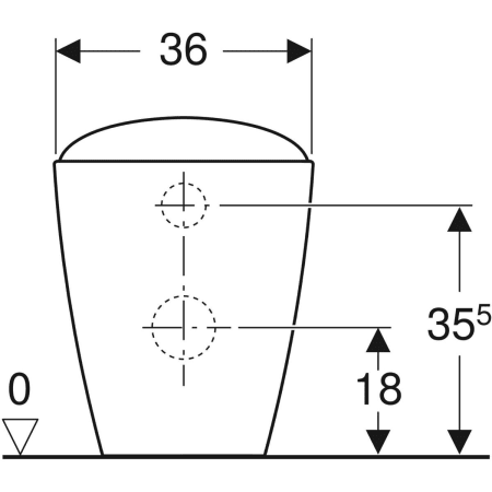 500.512.01.1 Напольный унитаз вертикальный смыв Geberit Citterio, приставной, закрытая форма, Rimfree Geberit  - Вид №3