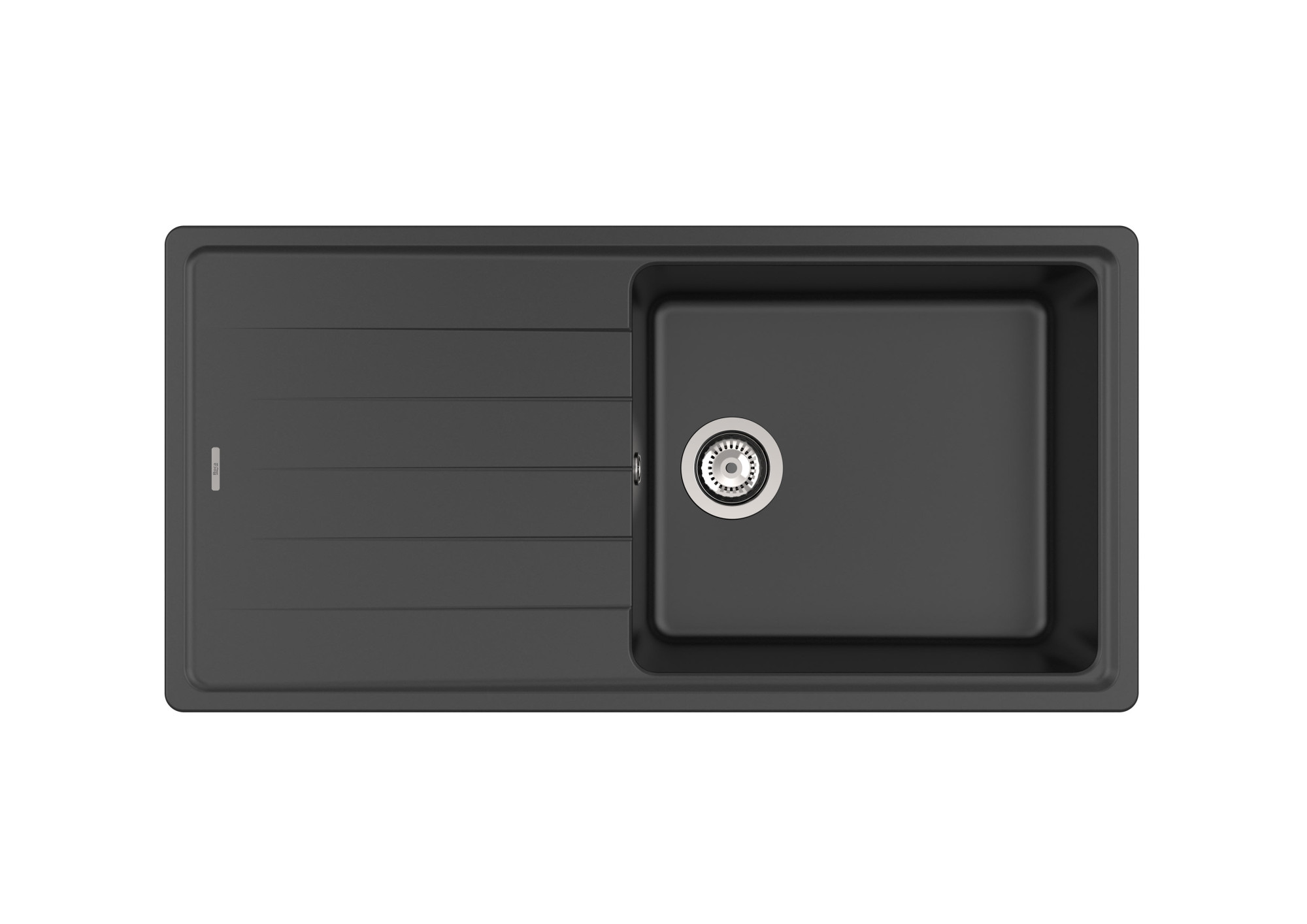 A880190940 Двусторонняя мойка с одной чашей из QUARZEX® ROCA Bergen