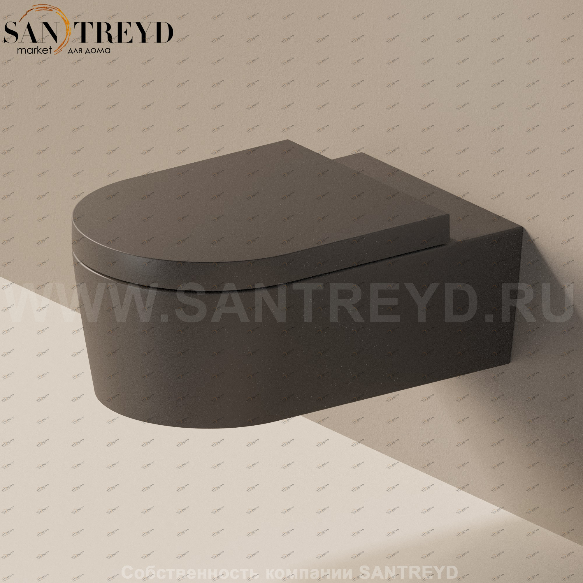 5051WCG7006 Подвесной унитаз настенный Черный Ceramica Flaminia Link Италия