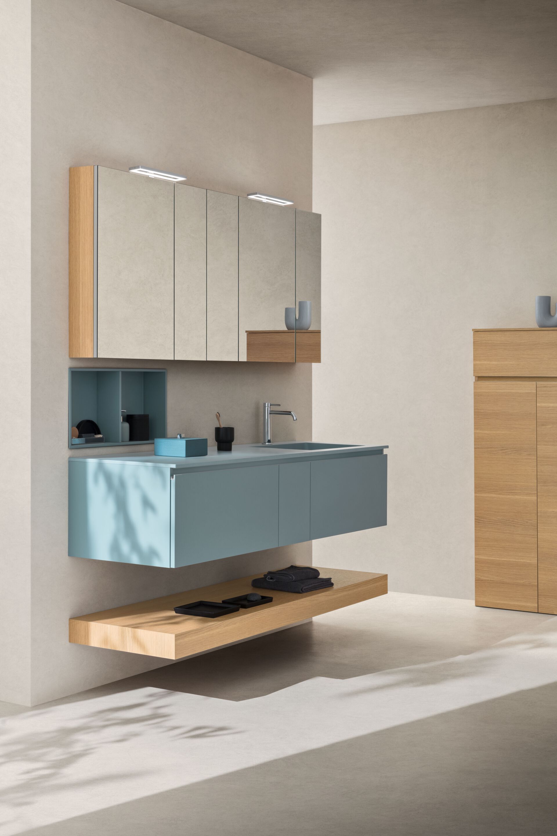 Подвесной умывальник из термо текстурированного и матового лака ARBLU Dress System ARCH-00121577 - Вид №1