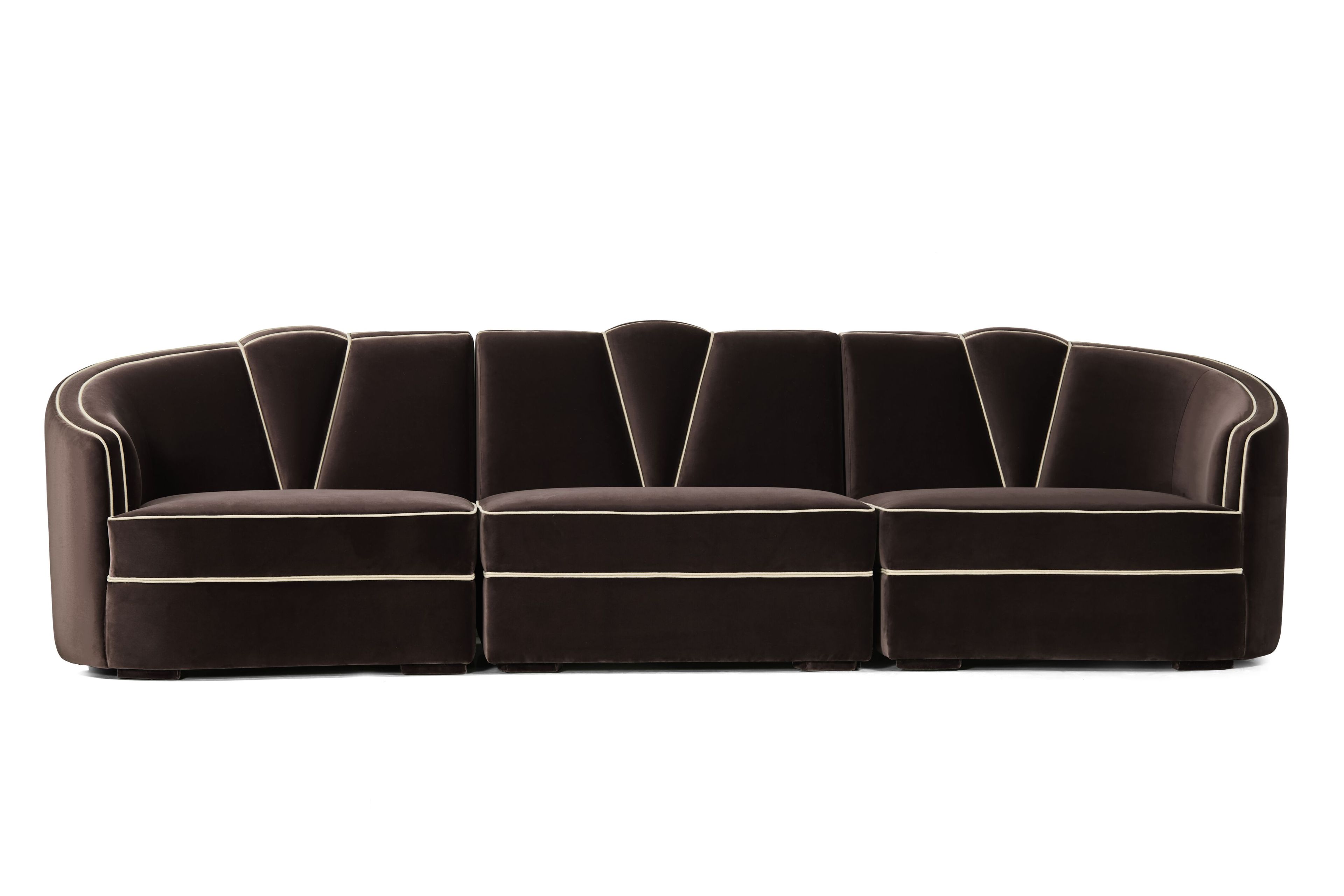 4-местный бархатный модульный диван Munna Жозефина ARCH-00130162 - Вид №5