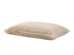 Льняная однотонная наволочка