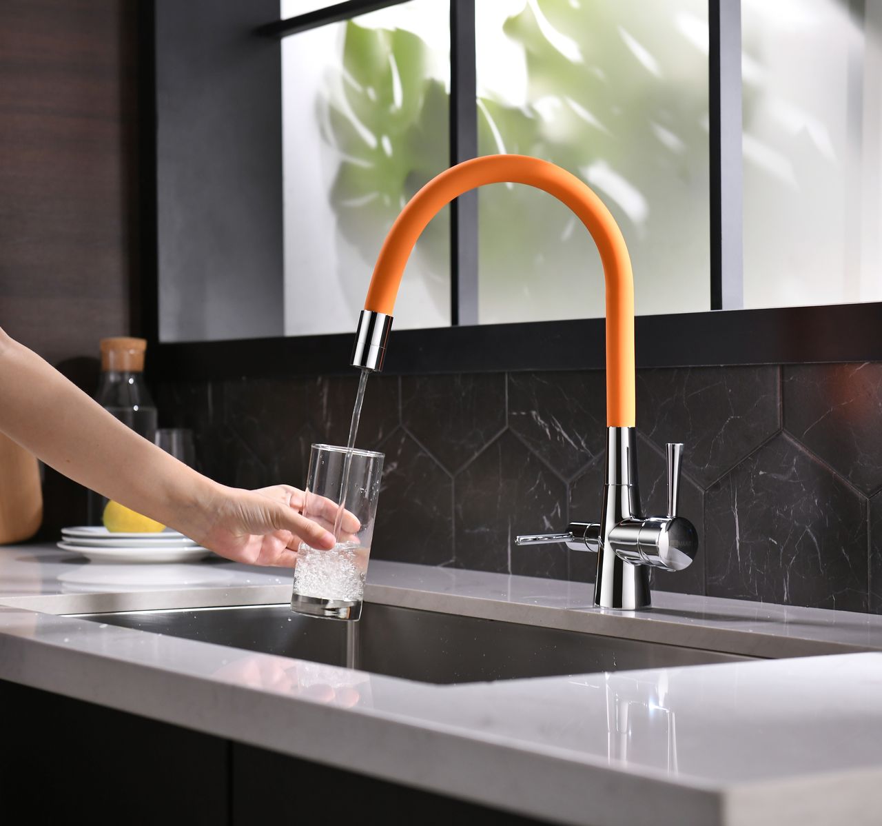 LM3075C-Orange Смеситель Comfort для кухни с подключением к фильтру с питьевой водой LEMARK COMFORT - Вид №2