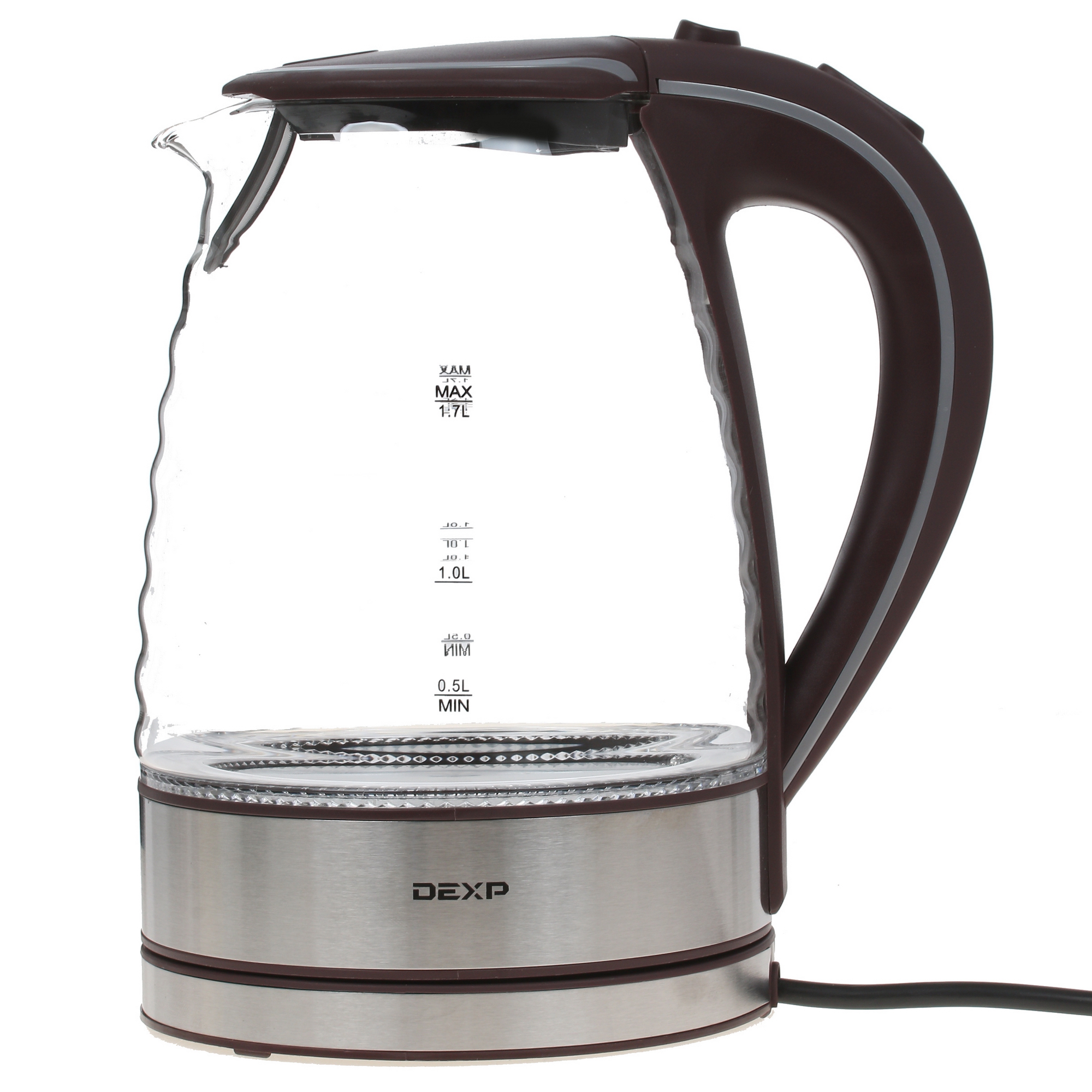 1234295 Электрочайник DEXP KG-1700 Wave коричневый STDN-0091645 - Вид №1