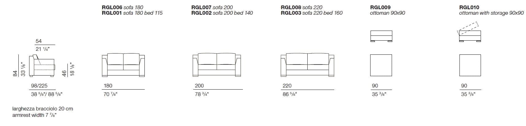 Ткань раскладной диван-кровать BODEMA REGAL ARCH-00014722 - Вид №4