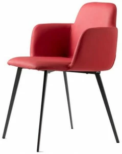 TrabA' Кожаное кресло с подлокотниками Bardot 0031-met-cb-uph