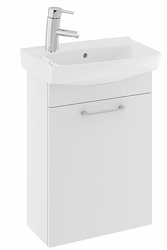 42332 Мебельный пакет IFO Spira, с дверцей, W = 450 мм, W1 = 500 мм, белый, смеситель слева  - Вид №4