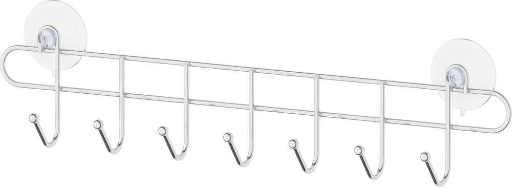 GHI 103 Планка с 7-ю крючками для крепления на вакуумных присосках 43 cm SORCOSA Deco