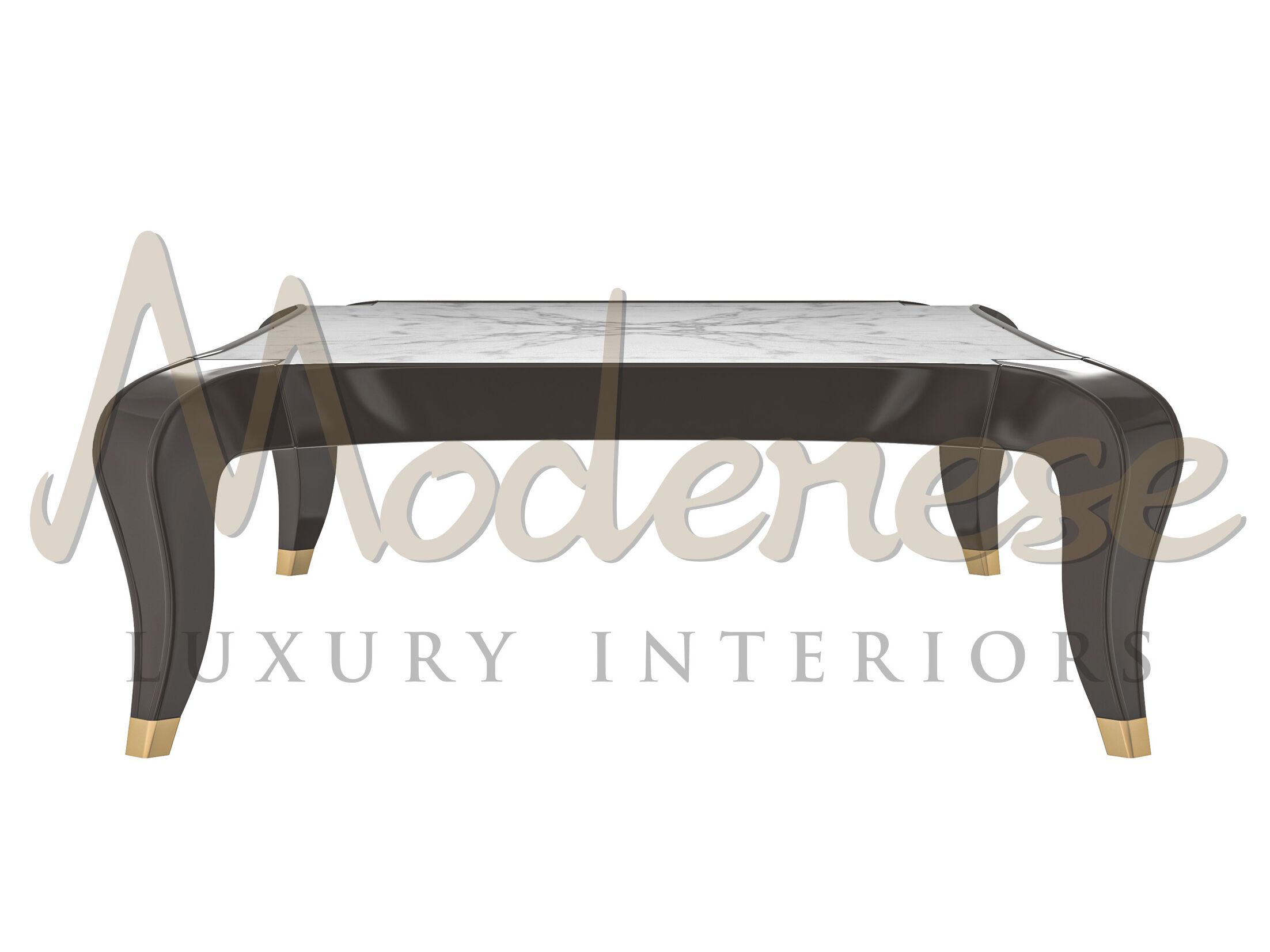 Прямоугольный журнальный столик из мрамора Calacatta Modenese Luxury Interiors CURVY LEGS ARCH-00068577 - Вид №2