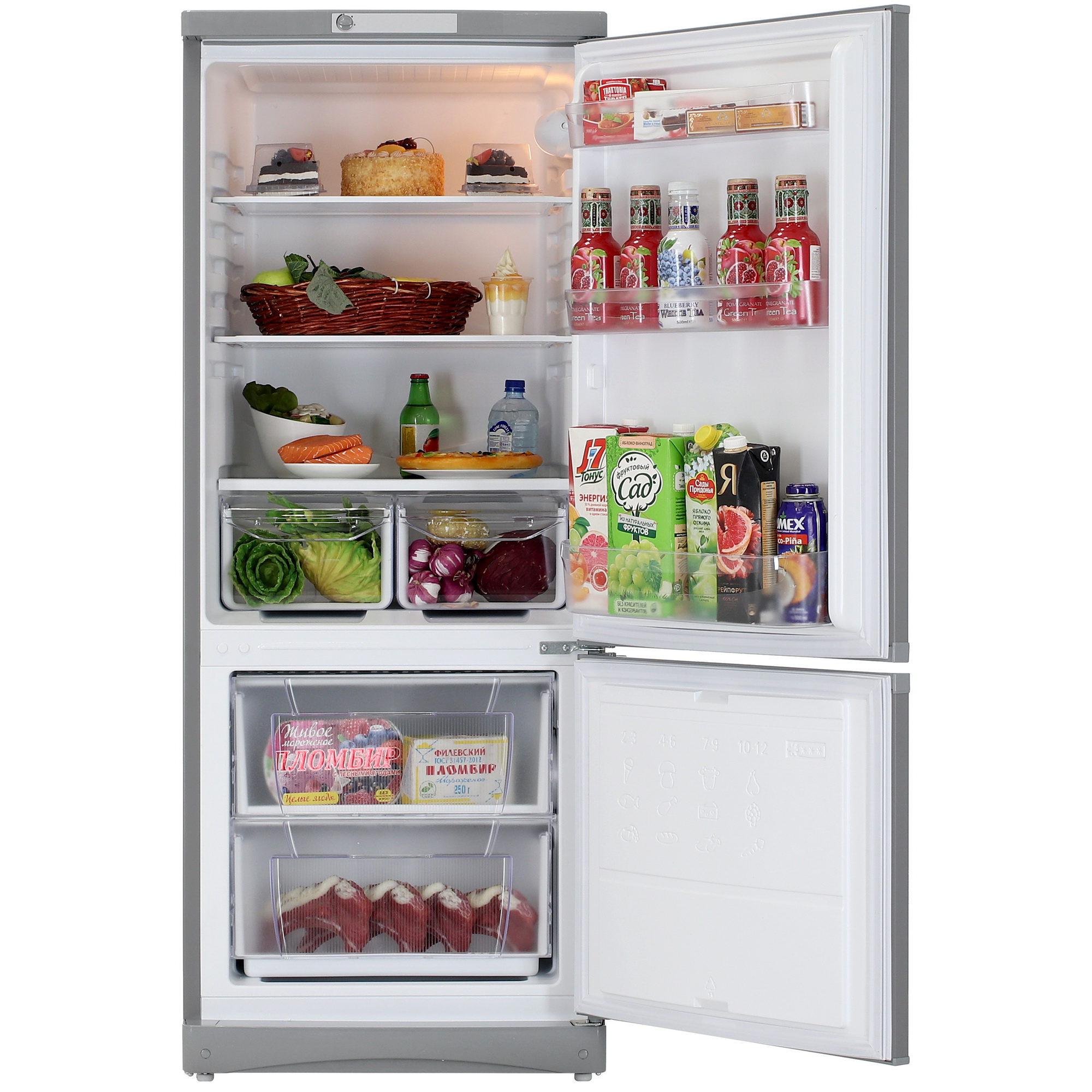 9183660 Холодильник с морозильником   Indesit ES 15 GA серебристый STDN-0146471 - Вид №5