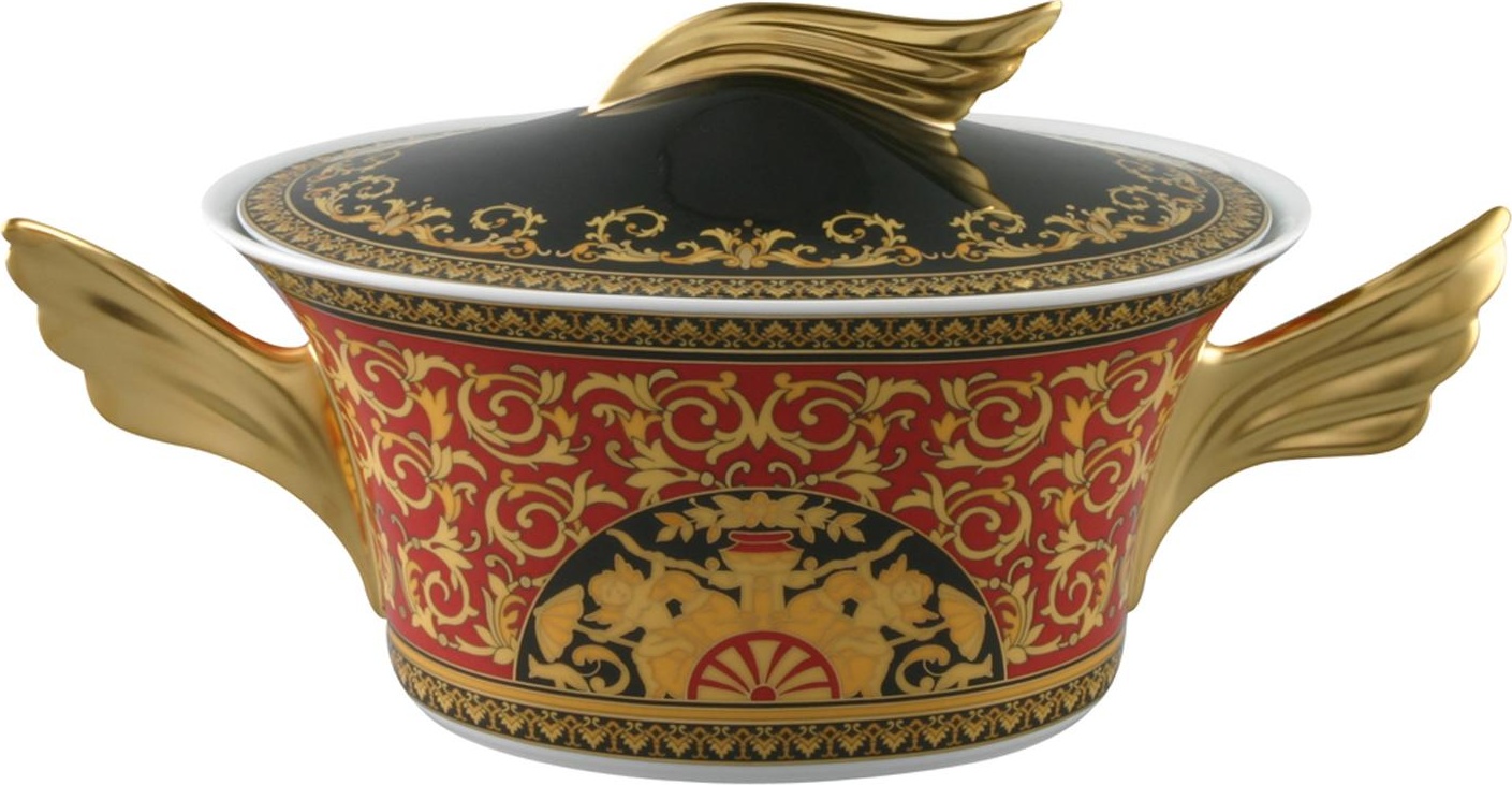 72105 Rosenthal Versace Блюдо для горячего с крышкой Rosenthal Versace Медуза 1,6л, фарфор Фарфор 
