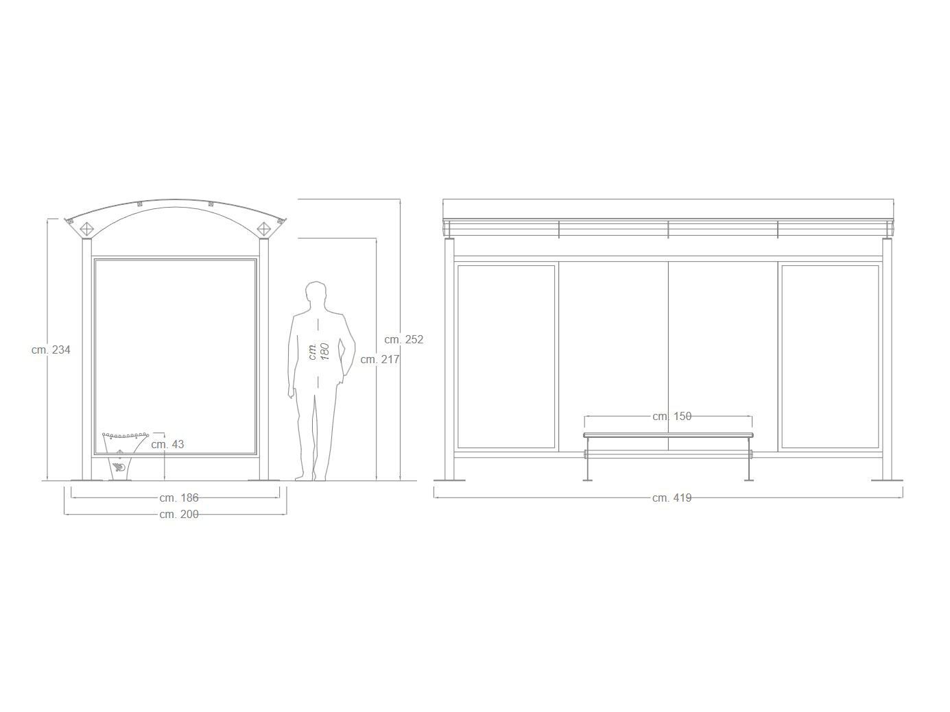 Навес с боковыми стенками DIMCAR ALESSANDRA ARCH-00113498 - Вид №2