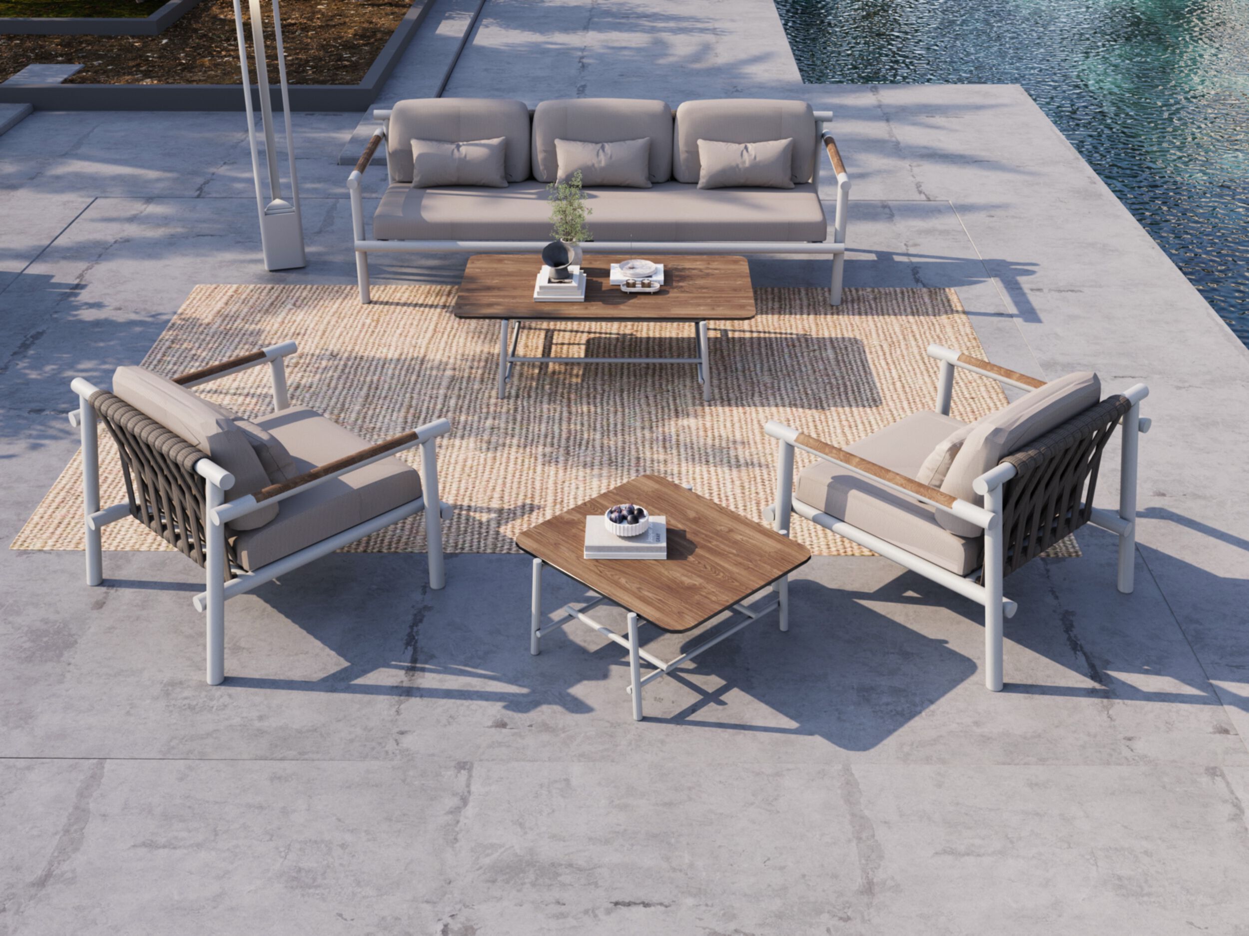 Алюминиевый прямоугольный садовый столик с порошковым покрытием 10Deka Aurora ARCH-00107363 - Вид №2