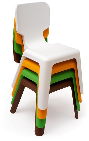 Magis Alma MT160 V Детский стул из полипропилена штабелируемый. Цвет: Зеленый 1342 C  - Вид №5