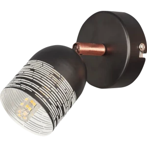 Спот поворотный светодиодный Quer L1171-1, 3 м², тёплый белый свет, цвет чёрный