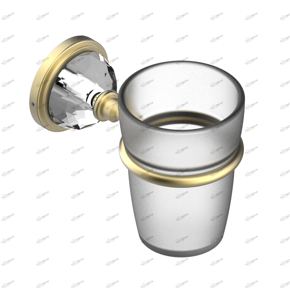 U1K-536 Стакан настенный для зубных щёток Thg-paris Mandarine cristallia diamant Покрытие PVD матовая латунь U1K-536 CAT.F