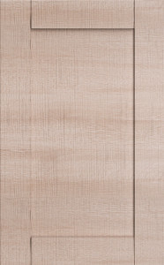 Фасады для кухни Кантри Фрезеровка «Лжевыборка Горизонталь» Ясень белый №196