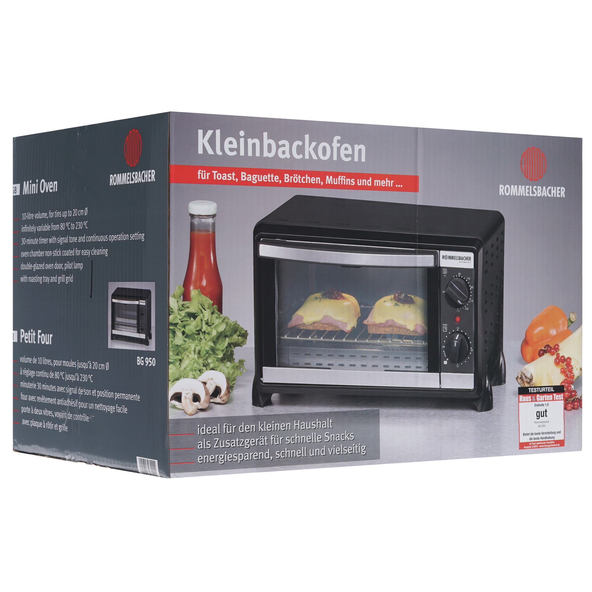 8117070 Мини-печь Rommelsbacher BG 950 черный STDN-0076530 - Вид №8