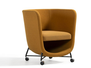 Тканевое кресло с колесами и отсеком для хранения