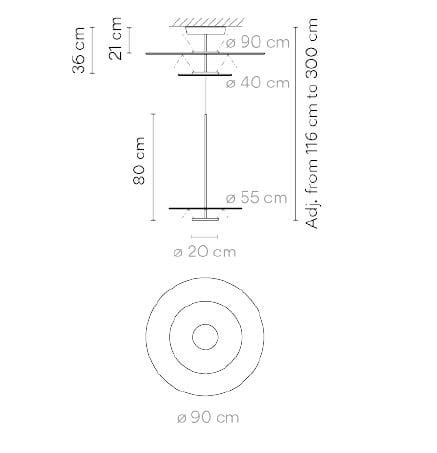 Металлический светодиодный подвесной светильник Vibia ARCH-00001096 - Вид №4