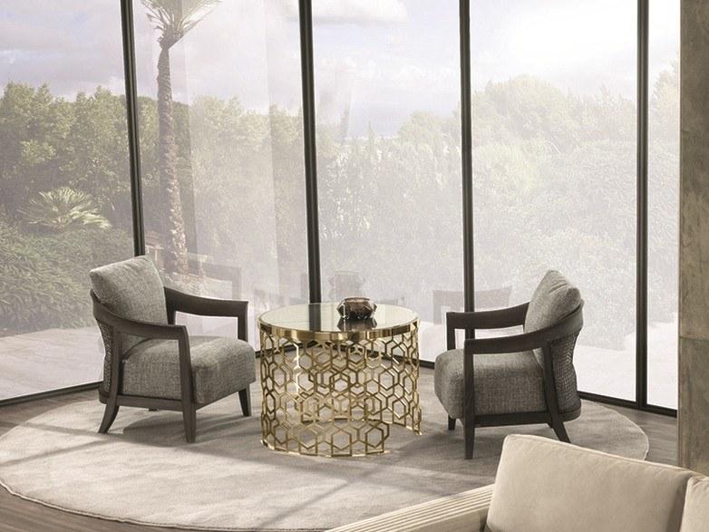 Longhi Круглый журнальный столик из зеркального стекла Loveluxe 2013 – nobles collection Y 711 - Вид №2