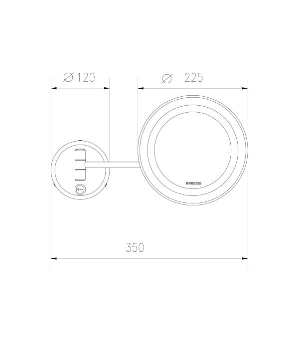 Настенное круглое увеличительное зеркало Spekkio Omega ARCH-00033280 - Вид №2