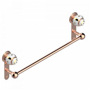 A7A-514/45 Полотенцедержатель одинарный - фиксированная рейка 45 см Thg-paris Ithaque с золотым декором Розовое золото