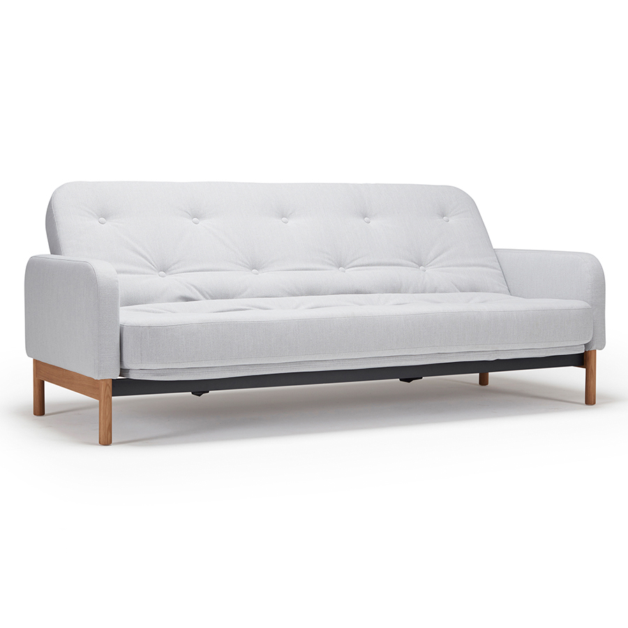 Диван Ronia с матрасом Comfort Spring Button, ножками из дуба и защитным чехлом, светло-серый Innovation Living RONIA517 - Вид №5