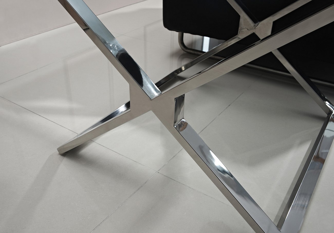 Приставной столик черный с основанием хром 55 см Mola ДОМАШНЯЯ ОБСТАНОВКА SKY COLLECTION 115790 Хром;черный Santreyd  - Вид №3