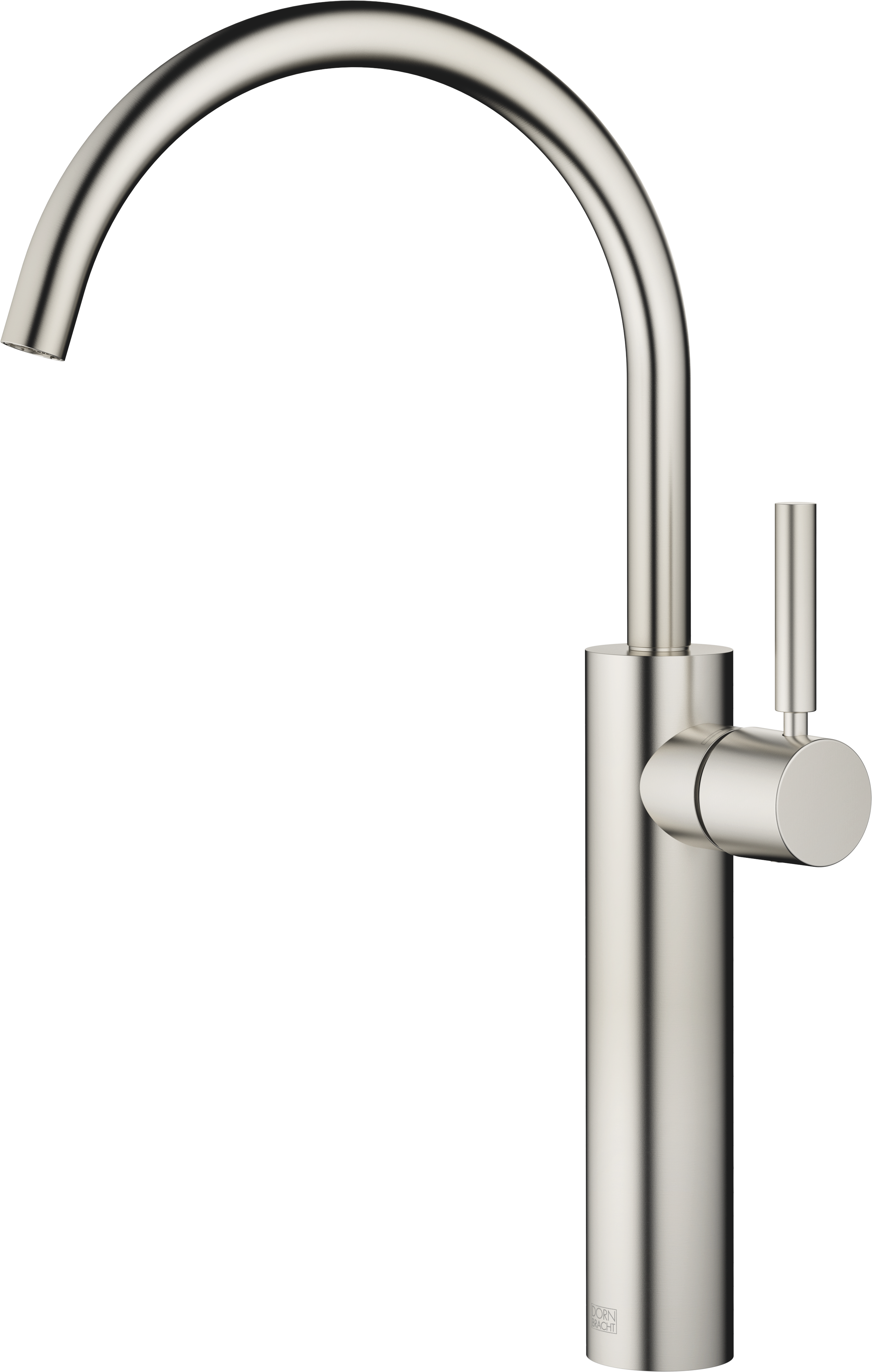 МЕТА Смеситель для раковины, однорычажный, с приподнятым основанием, без донного клапана - Матовая платина 33534661-06