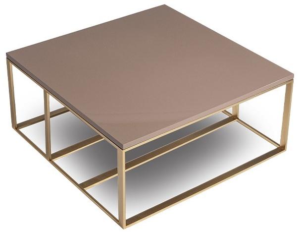 Paolo Castelli Квадратный журнальный столик из сатинированного стекла и металла sun-id-1368820 - Вид №2