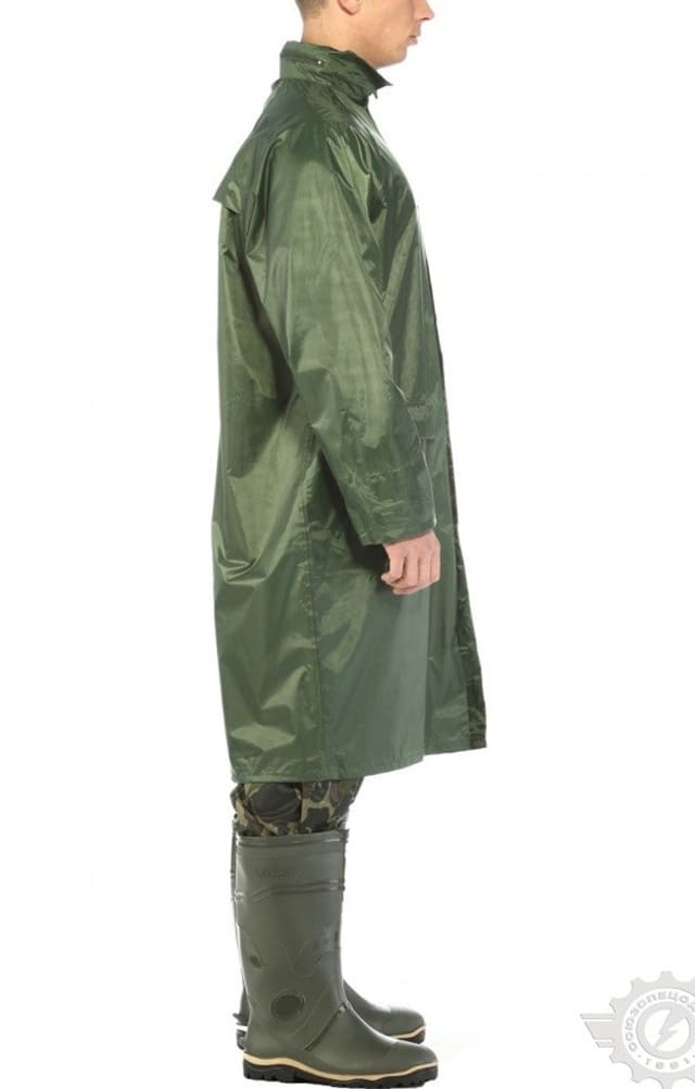 5041814 Плащ Альбатрос влагозащитный ЛАЙТ М зеленый  Непромокаемая спецодежда  размер L  - Вид №5