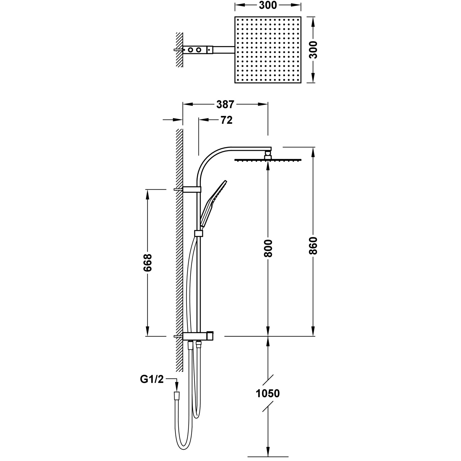 Душевой набор, регулируемый под любой тип крана-19063504 TRES Showers - Вид №1
